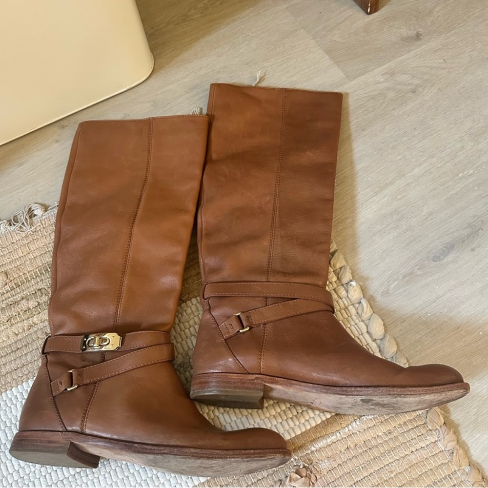 Brown Leather Heeled Boots